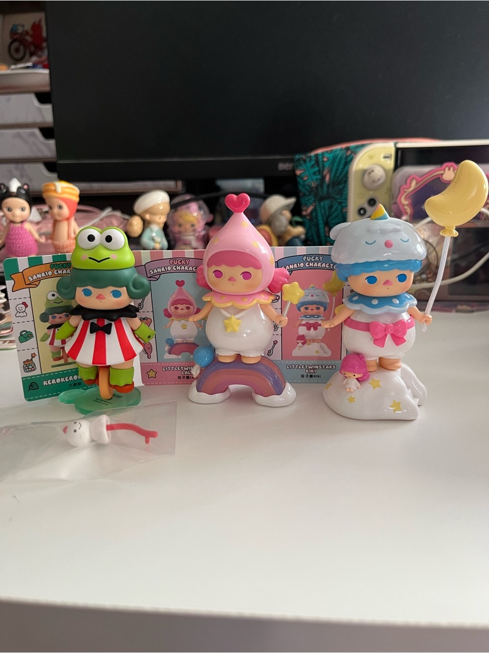 Set of 3 pop mart Pucky Sanrio figures